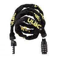 Ulac 52nd Street Steel Chain Lock Combo Black