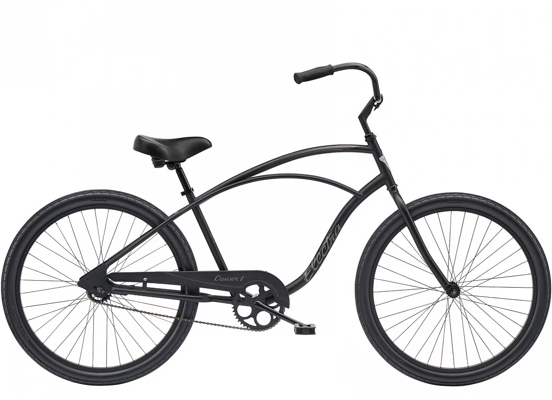 Teenagers' Bike Electra Cruiser 1 Step Over Matte Black 24"