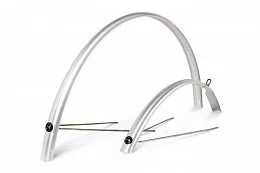 Schindelhauer Mudguards Ludwig VIII, XI, Lotte, silver 35mm (version 7) Scotch Brite Polished