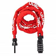 Ulac 52nd Street Steel Chain Lock Combo Red