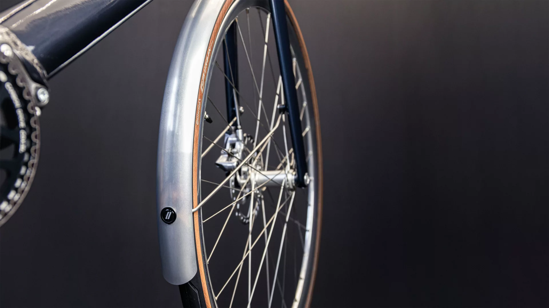Schindelhauer Mudguards Ludwig VIII, XI, Lotte, silver 35mm (version 7) Scotch Brite Polished